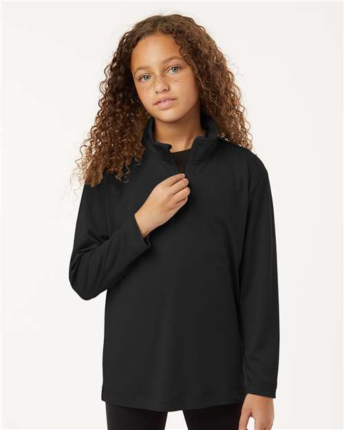 AllPro 41870Y Youth Pro-Lock Performance Quarter-Zip Pullover